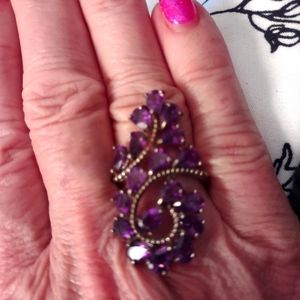 Vintage sterling silver amythest ring